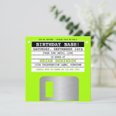 おもしろいレトロフロッピーディスクパーティの招待状 招待状 (スタンド正面)