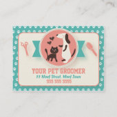 おもしろいレトロペットトリマーアポイントメントカード 予約カード (裏面)