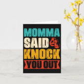 おもしろいレトロボクシング引用文 カード (黄色い花)