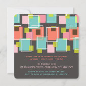 おもしろいレトロマス3フォトコラージュ卒業パーティー 招待状 (裏面)