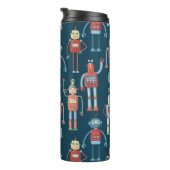 おもしろいレトロロボットパターン タンブラー (回転右)