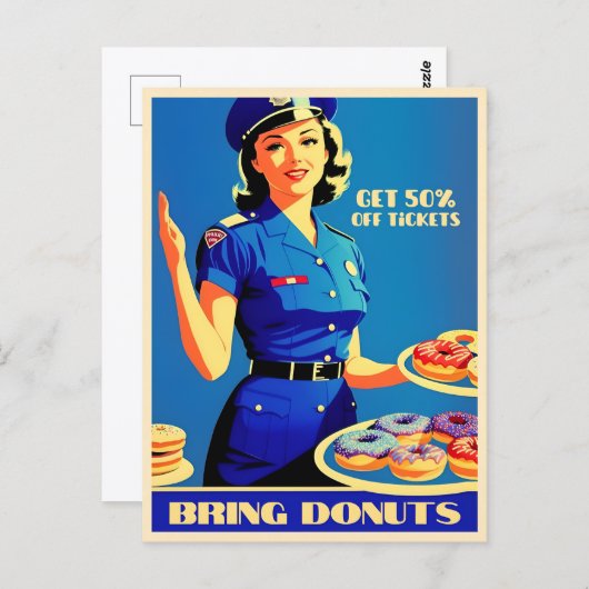 おもしろいレトロヴィンテージインスパイアのユーモア ポストカード (正面/裏面)