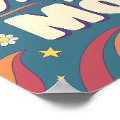 おもしろいレトロヴィンテージサイケデリックママ引用文タイポグラフィ ポスター (角)