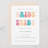 おもしろいレトロヴィンテージブライド族バチェロレッテウィークエンド 招待状 (正面/裏面)