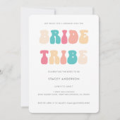 おもしろいレトロヴィンテージブライド族バチェロレッテウィークエンド 招待状 (正面)