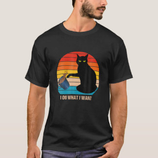 おもしろいレトロヴィンテージcat Do I Want猫好きC Tシャツ