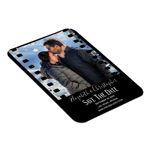 おもしろいレトロヴィンテージFIlm写真DATEを保存 マグネット (右側)