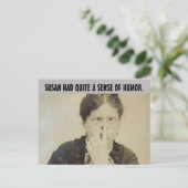 おもしろいレトロ主婦のおもしろい顔 ポストカード (スタンド正面)