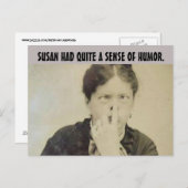 おもしろいレトロ主婦のおもしろい顔 ポストカード (正面/裏面)