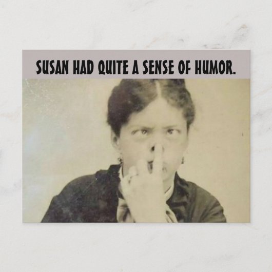 おもしろいレトロ主婦のおもしろい顔 ポストカード (正面)