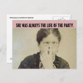 おもしろいレトロ主婦のおもしろい顔 ポストカード (正面/裏面)