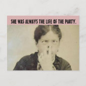 おもしろいレトロ主婦のおもしろい顔 ポストカード (正面)