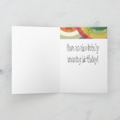 おもしろいレトロ円パターンのグリーティングカード カード (内部)