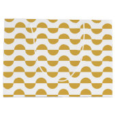 おもしろいレトロ半円（黄） ラージペーパーバッグ (裏面)