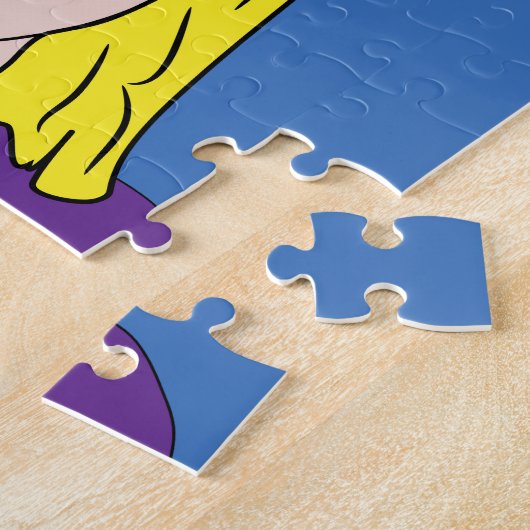 おもしろいレトロ女性カスタムパズル ジグソーパズル (側面)