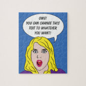 おもしろいレトロ女性カスタムパズル ジグソーパズル (縦)