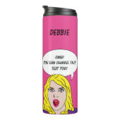 おもしろいレトロ女性カスタム文字&ネームタンブラー タンブラー (回転右)