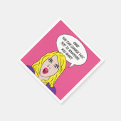 おもしろいレトロ女性カスタム紙ナプキン スタンダードカクテルナプキン (角)