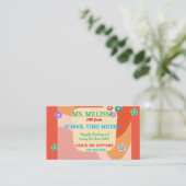 おもしろいレトロ学校先生スタイルデザイン 名刺 (スタンド正面)