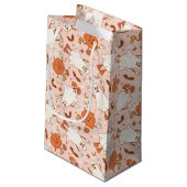 おもしろいレトロ幽霊およびジャッキ – O – ランタンパターン スモールペーパーバッグ (裏面アングル)