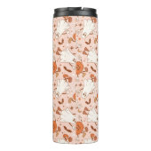 おもしろいレトロ幽霊およびジャッキ – O – ランタンパターン タンブラー (裏面)