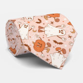 おもしろいレトロ幽霊およびジャッキ – O – ランタンパターン ネクタイ (ロール)