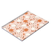 おもしろいレトロ幽霊およびジャッキ – O – ランタンパターン ノートブック (左側)