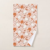 おもしろいレトロ幽霊およびジャッキ – O – ランタンパターン バスタオルセット (ハンドタオル)