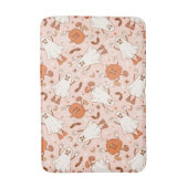 おもしろいレトロ幽霊およびジャッキ – O – ランタンパターン バスマット (正面縦)