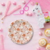 おもしろいレトロ幽霊およびジャッキ – O – ランタンパターン ペーパープレート (パーティー)