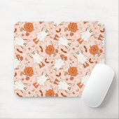 おもしろいレトロ幽霊およびジャッキ – O – ランタンパターン マウスパッド (マウス)