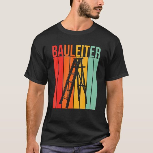 おもしろいレトロ建築はしご建築サイトF Tシャツ (正面)