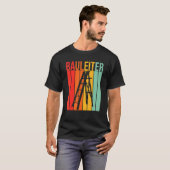 おもしろいレトロ建築はしご建築サイトF Tシャツ (正面フル)
