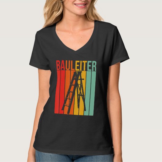 おもしろいレトロ建築はしご建築サイトF Tシャツ (正面)
