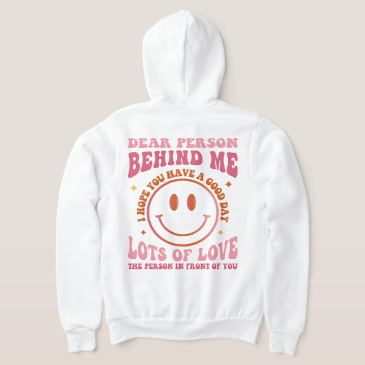 おもしろいレトロ引用文親愛、自分の後ろのヴィンテージ パーカ (レイダウン裏面)