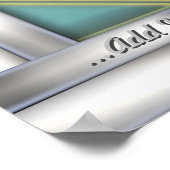 おもしろいレトロ弾球機パーソナライズされた ポスター (角)