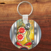 おもしろいレトロ弾球機 キーホルダー (正面)