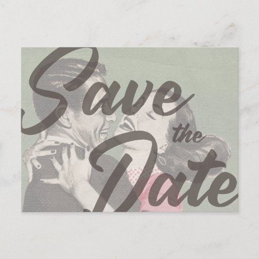 おもしろいレトロ日付ポストカードテンプレートの保存 シーズンポストカード (正面)