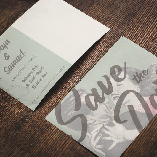 おもしろいレトロ日付ポストカードテンプレートの保存 シーズンポストカード