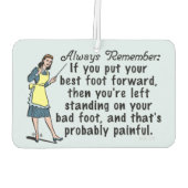 おもしろいレトロ最高の足 カーエアーフレッシュナー (裏面)