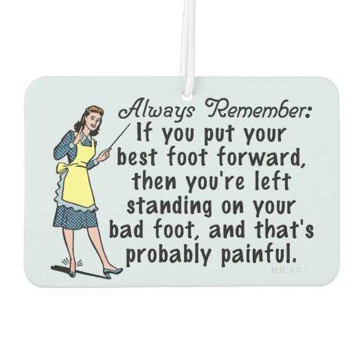 おもしろいレトロ最高の足 カーエアーフレッシュナー (裏面)