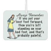 おもしろいレトロ最高の足 カーエアーフレッシュナー (正面)