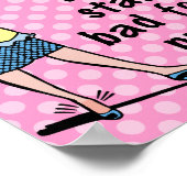 おもしろいレトロ最高の足 ポスター (角)