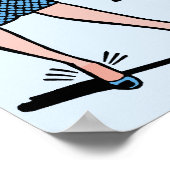 おもしろいレトロ最高の足 ポスター (角)