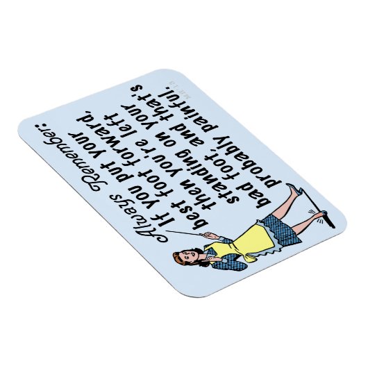 おもしろいレトロ最高の足 マグネット (右側)