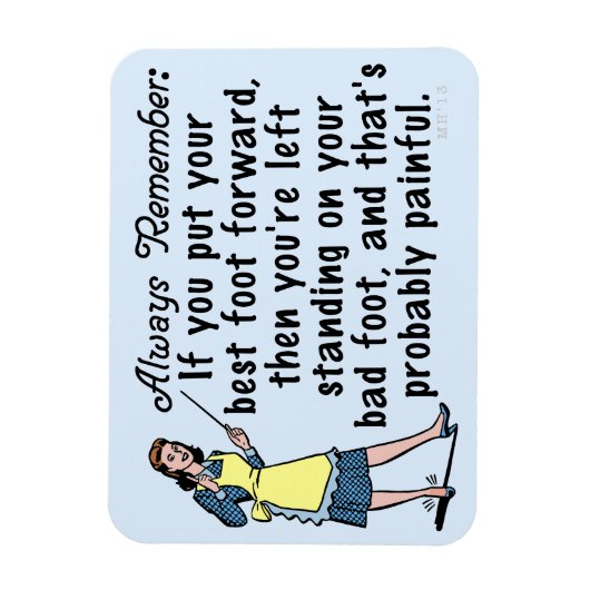 おもしろいレトロ最高の足 マグネット (縦)