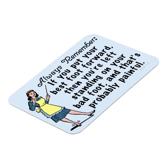 おもしろいレトロ最高の足 マグネット (左側)