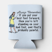 おもしろいレトロ最高の足 缶クーラー (裏面)