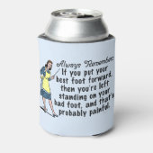 おもしろいレトロ最高の足 缶クーラー (缶裏面)
