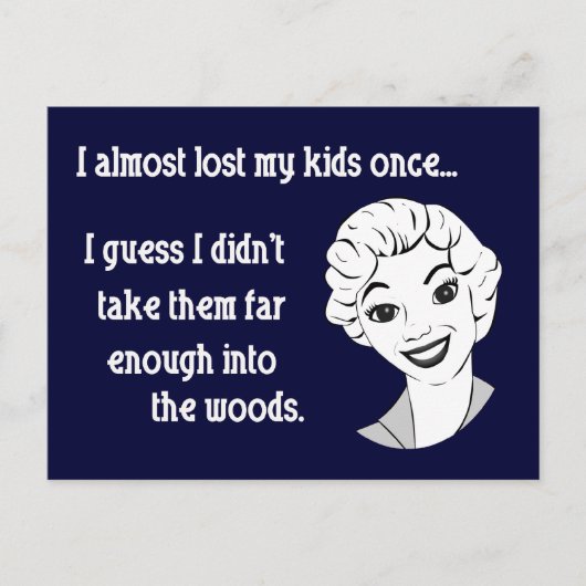 おもしろいレトロ母はがき ポストカード (正面)